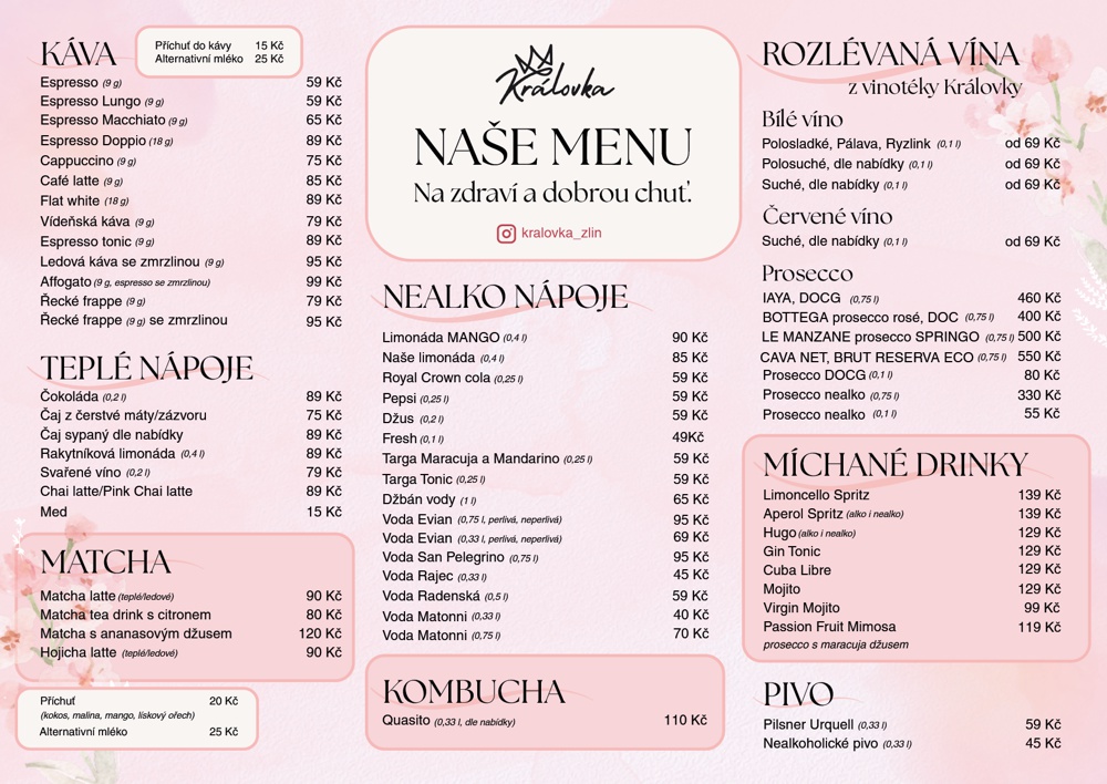 Naše velké menu v Králově Vile ve Zlíně