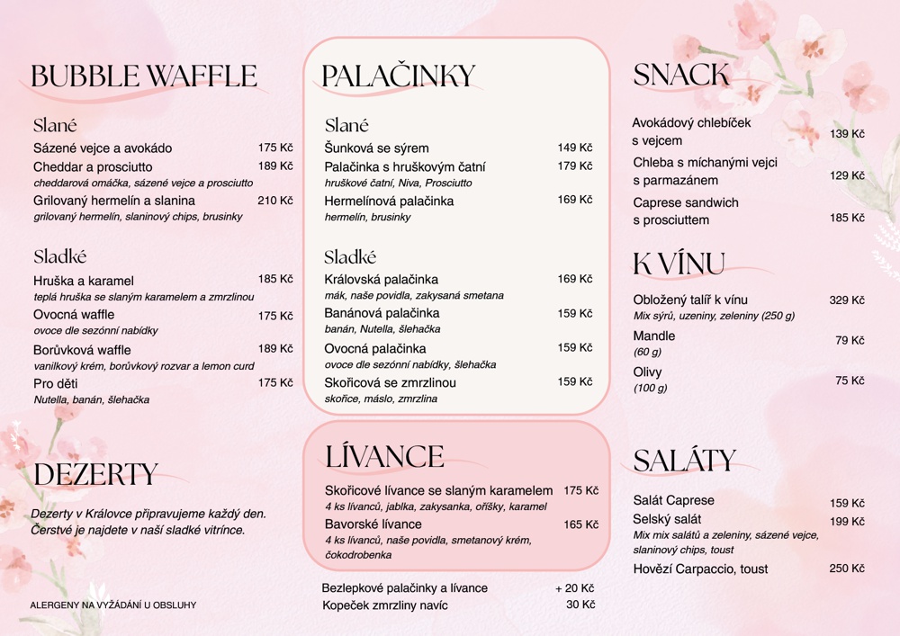 Naše velké menu v Králově Vile ve Zlíně